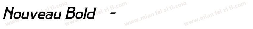 Nouveau Bold字体字体转换